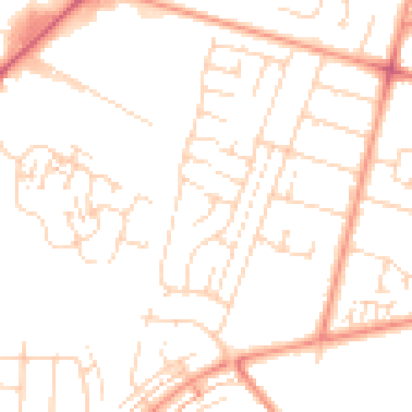 Daytime road noise heatmap for HU8 0AU