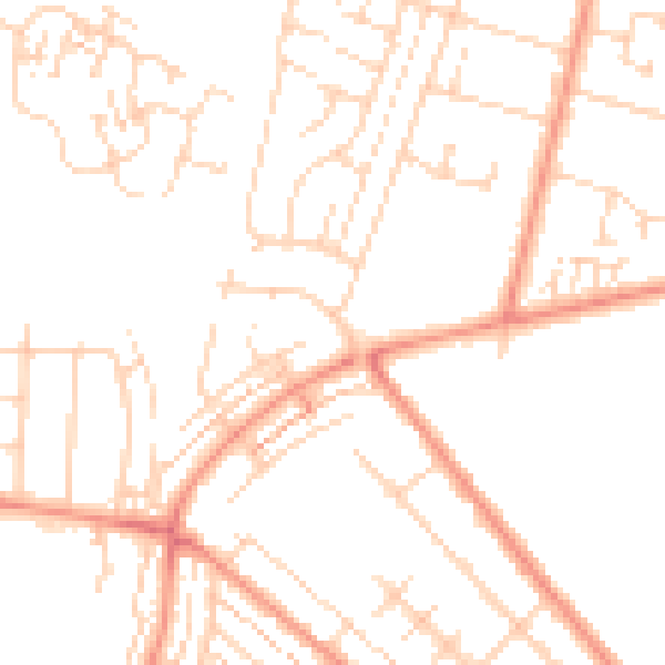 Daytime road noise heatmap for HU8 0EB