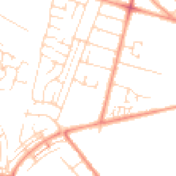 Daytime road noise heatmap for HU8 0EF