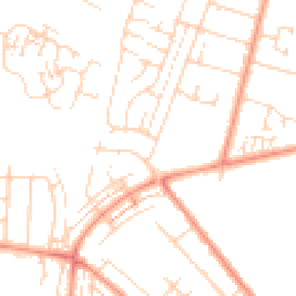 Daytime road noise heatmap for HU8 0EH