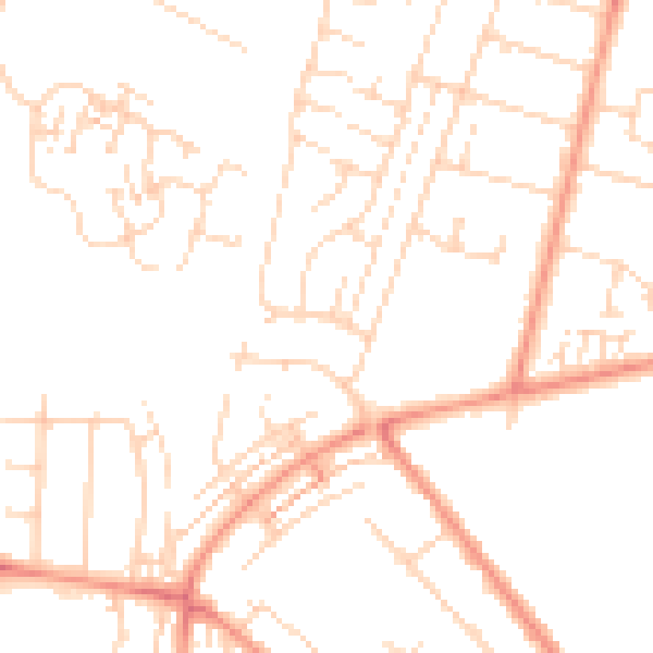 Daytime road noise heatmap for HU8 0EJ