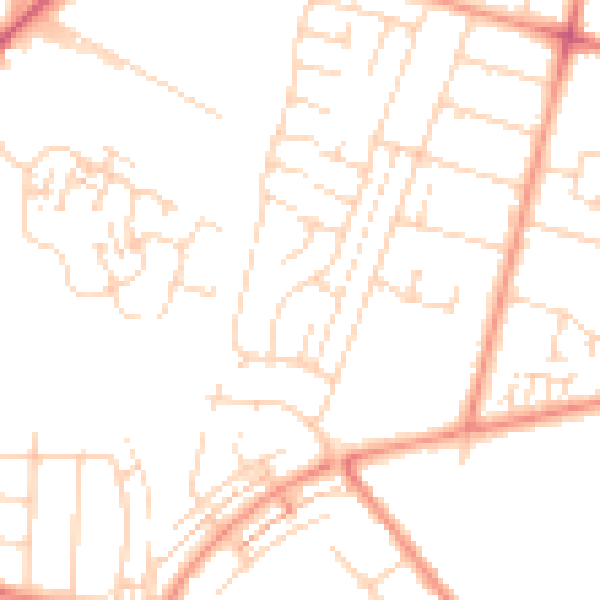 Daytime road noise heatmap for HU8 0ET