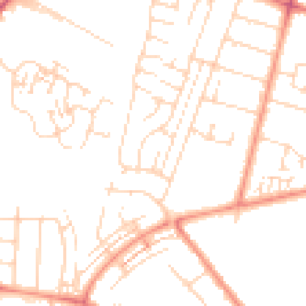 Daytime road noise heatmap for HU8 0EU