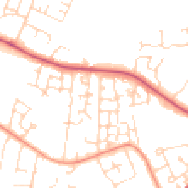 Daytime road noise heatmap for HU8 0FG