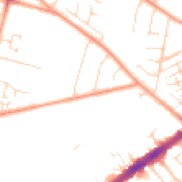 Daytime road noise heatmap for HU8 0FL