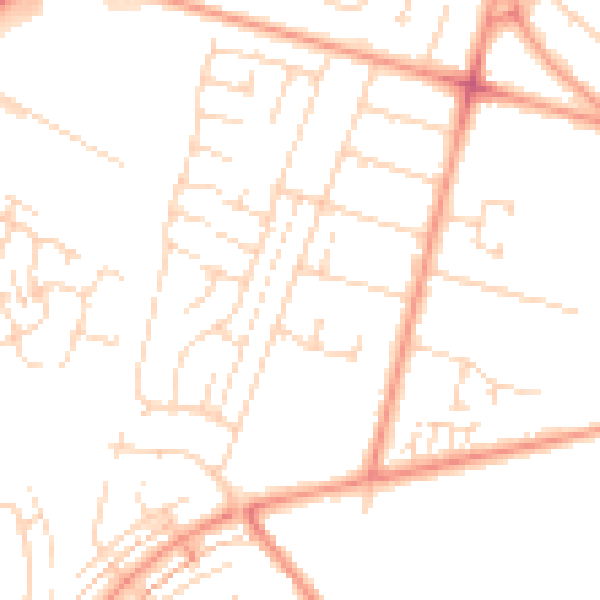 Daytime road noise heatmap for HU8 0HB