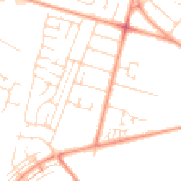 Daytime road noise heatmap for HU8 0HD