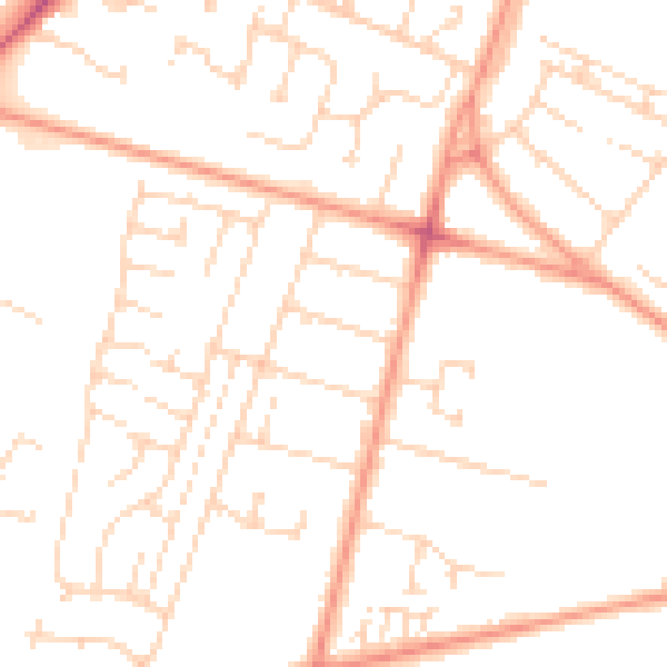 Daytime road noise heatmap for HU8 0HN