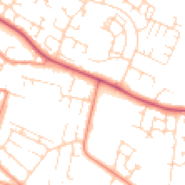 Daytime road noise heatmap for HU8 0PG