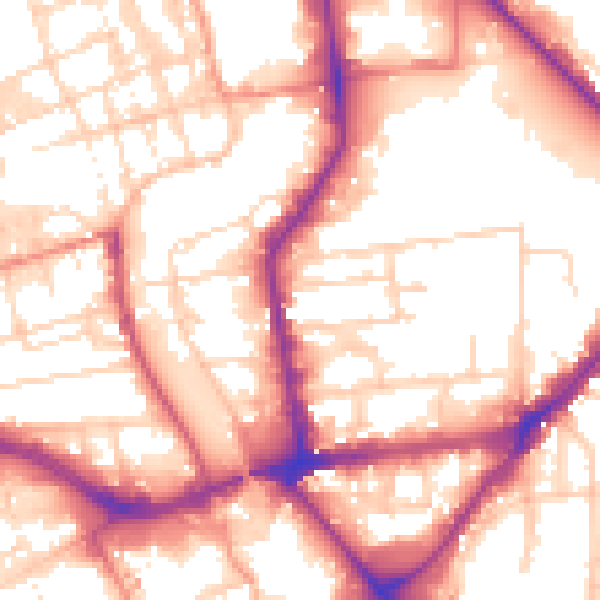 Daytime road noise heatmap for HU8 7HQ