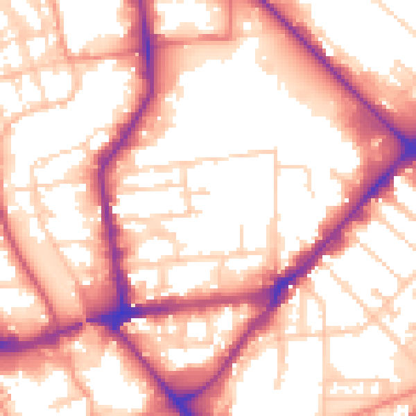 Daytime road noise heatmap for HU8 7HT