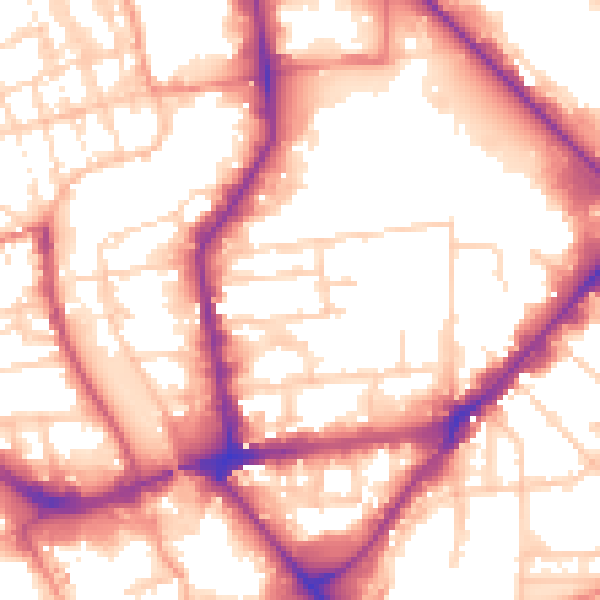 Daytime road noise heatmap for HU8 7HX