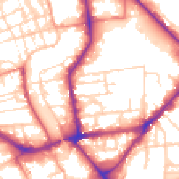 Daytime road noise heatmap for HU8 7HY