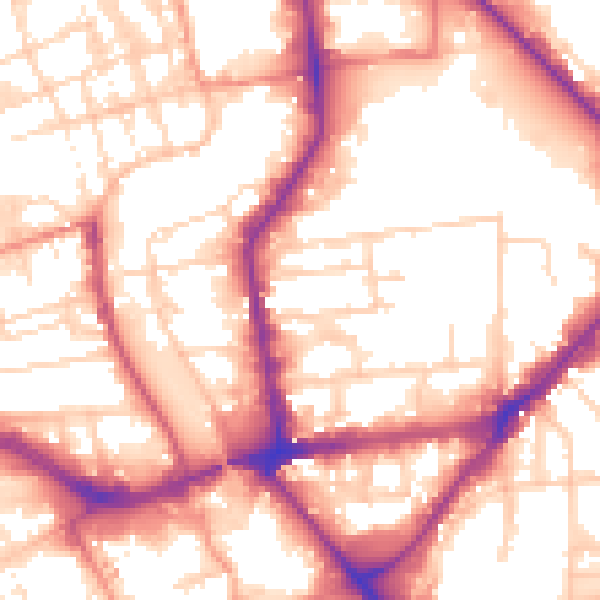 Daytime road noise heatmap for HU8 7HZ