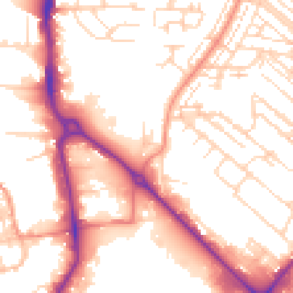 Daytime road noise heatmap for HU8 7RX
