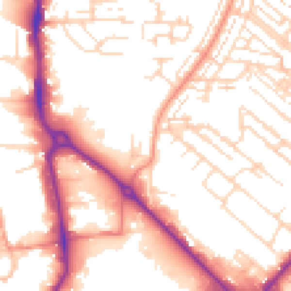 Daytime road noise heatmap for HU8 7RZ