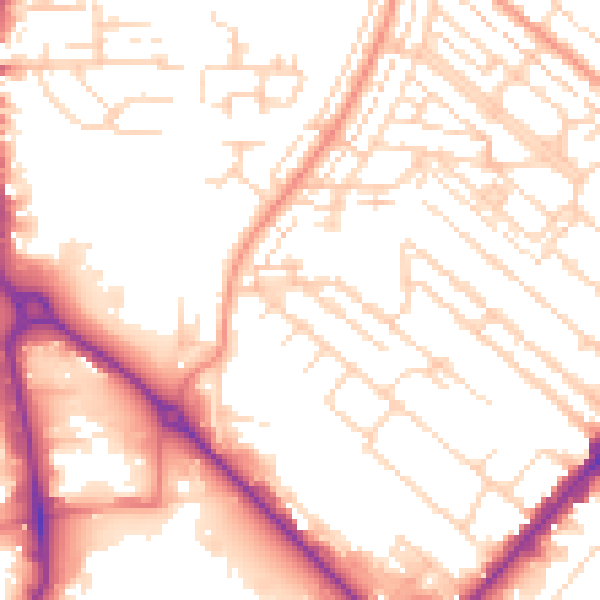 Daytime road noise heatmap for HU8 7TG
