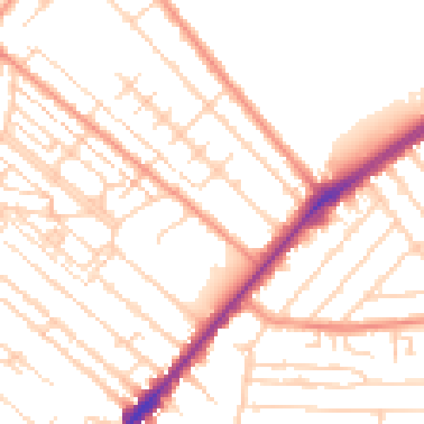 Daytime road noise heatmap for HU8 8PA