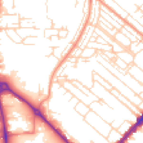 Daytime road noise heatmap for HU8 8TT