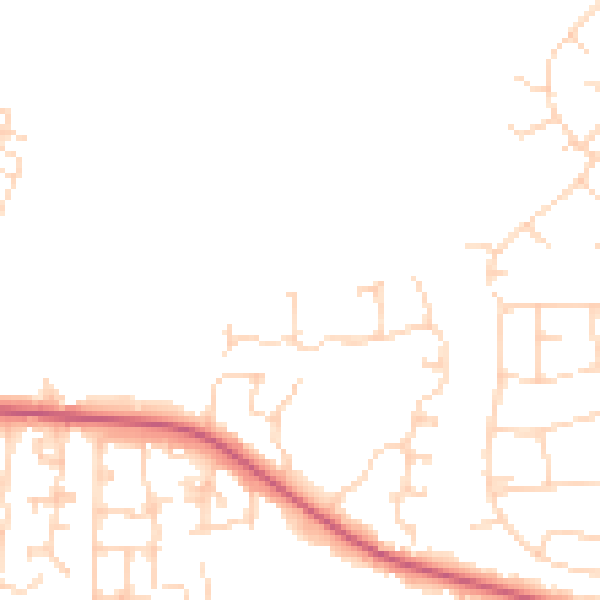 Daytime road noise heatmap for HU8 9FH