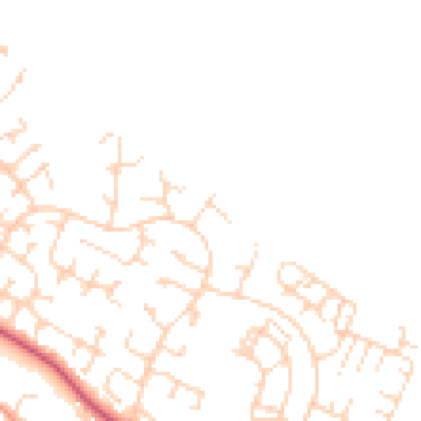 Daytime road noise heatmap for HU8 9LQ