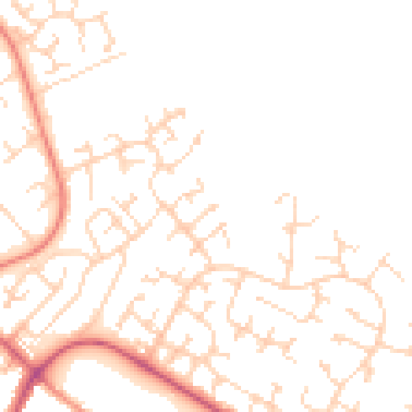 Daytime road noise heatmap for HU8 9XS