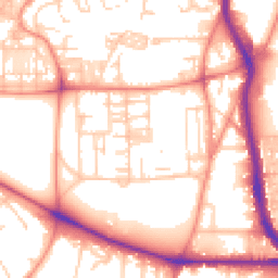 Daytime road noise heatmap for HX3 0DT