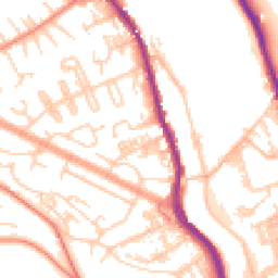 Daytime road noise heatmap for HX3 5QD