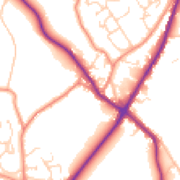 Daytime road noise heatmap for HX3 7LQ