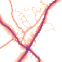 Daytime road noise heatmap for HX3 7ND