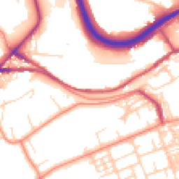 Daytime road noise heatmap for HX5 0DZ