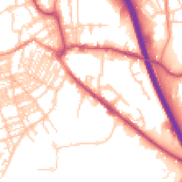 Daytime road noise heatmap for HX5 0ED