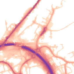 Daytime road noise heatmap for HX5 9DE