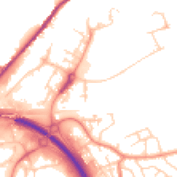 Daytime road noise heatmap for HX5 9DF