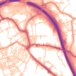 Daytime road noise heatmap for HX5 9FA