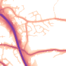 Daytime road noise heatmap for HX5 9QW