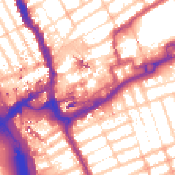 Daytime road noise heatmap for IG1 1EQ