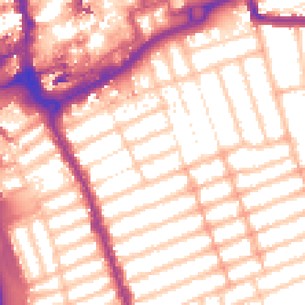 Daytime road noise heatmap for IG1 1ET