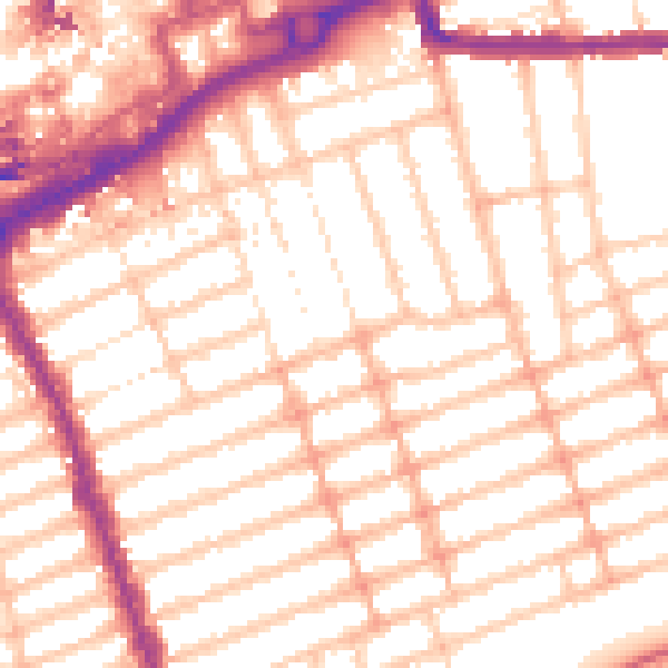Daytime road noise heatmap for IG1 1EZ