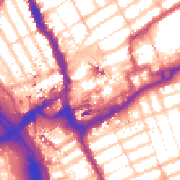 Daytime road noise heatmap for IG1 1FU