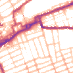 Daytime road noise heatmap for IG1 1HS