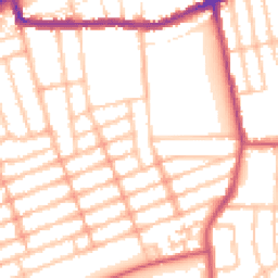 Daytime road noise heatmap for IG1 1XZ