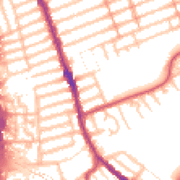 Daytime road noise heatmap for IG1 2QQ