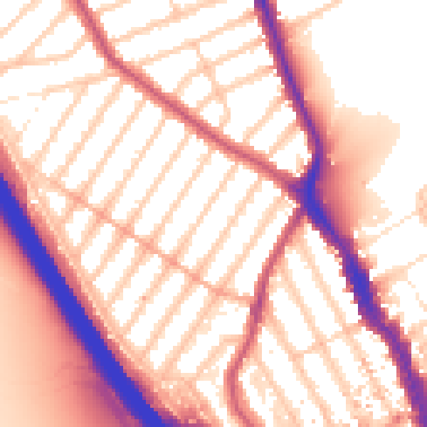 Daytime road noise heatmap for IG1 3DN
