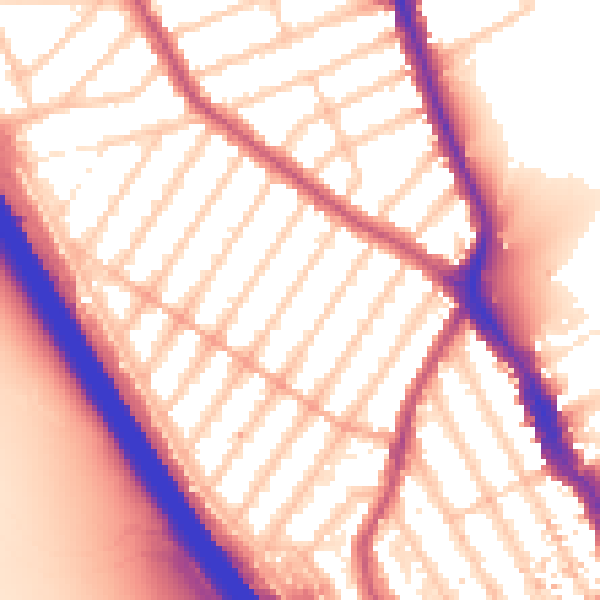 Daytime road noise heatmap for IG1 3EB