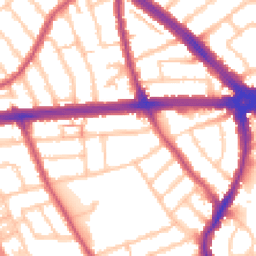 Daytime road noise heatmap for IG1 3QB