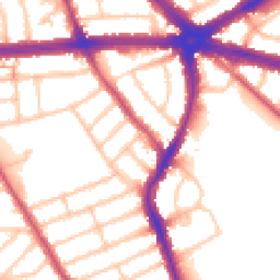 Daytime road noise heatmap for IG1 3QS