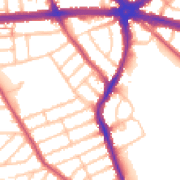 Daytime road noise heatmap for IG1 3QT