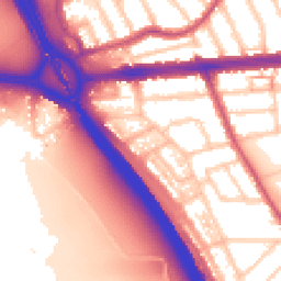 Daytime road noise heatmap for IG1 3SN