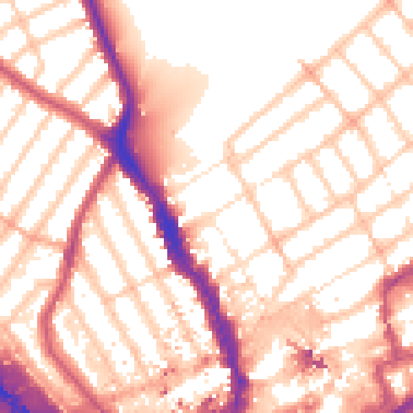 Daytime road noise heatmap for IG1 4QR